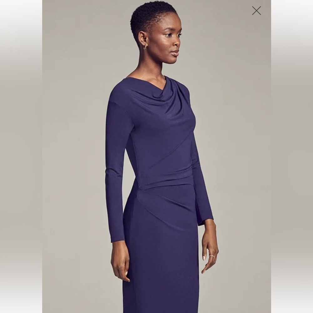 M.M.LaFleur,The Annabel Dress,Blue, Sophisticated Luxury,Excellent Cond.,Size L - Picture 2 of 8